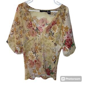 Separates by New York City Design Co Large Top Whimsy Y2K 90’s Sheer Boho